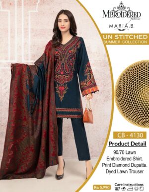 Maria B Luxury Lawn #419